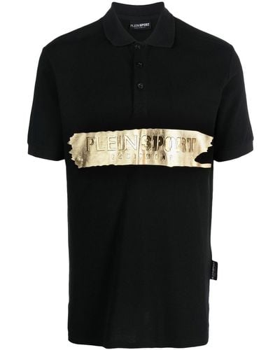 Philipp Plein Logo-print Short-sleeved Polo Shirt - Black
