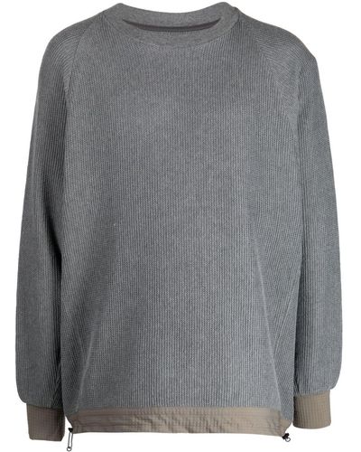 White Mountaineering Crew-neck Cotton Sweater - Grey