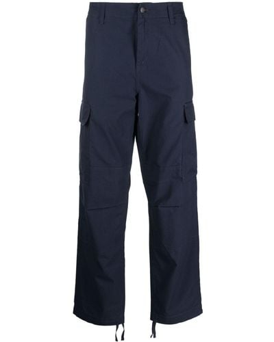Carhartt Pantalones rectos con bolsillos tipo cargo - Azul
