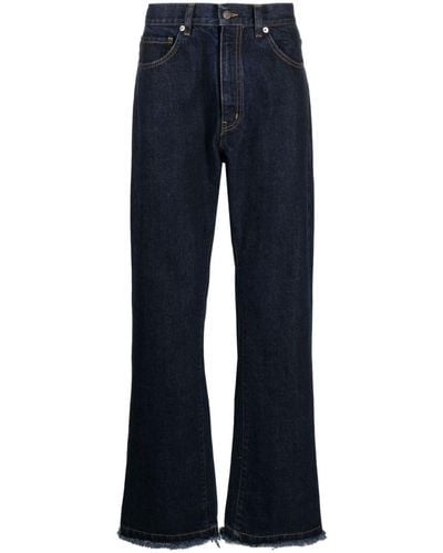 Societe Anonyme Halbhohe Straight-Leg-Jeans - Blau