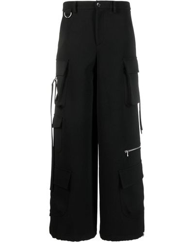 Patrizia Pepe Wide-leg Cargo Trousers - Black