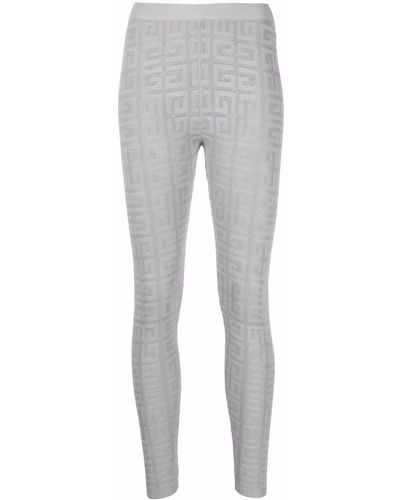 Givenchy Monogram-pattern High-waisted leggings - Grey