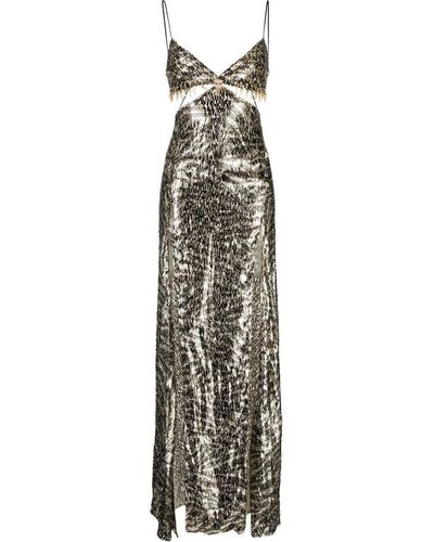 Roberto Cavalli Sequin-embellished Cami Gown - White