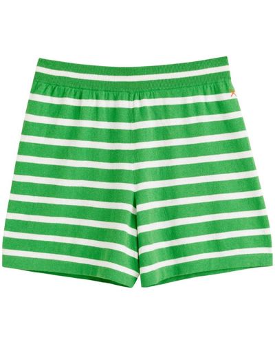 Chinti & Parker Gestrickte Shorts mit Streifen - Grün