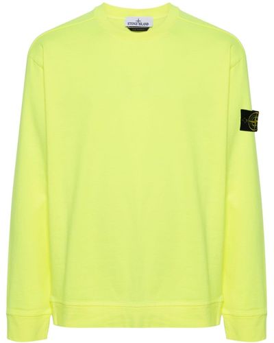 Stone Island Baumwoll-Sweatshirt mit Kompass - Gelb