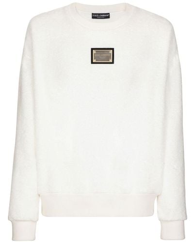 Dolce & Gabbana ロゴプレート スウェットシャツ - ホワイト