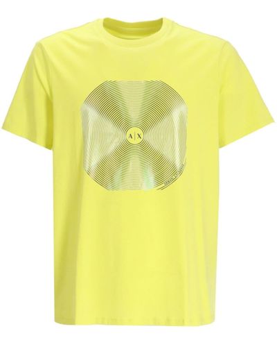 Armani Exchange Meta Nature Cotton T-shirt - Yellow