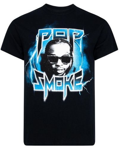 Pop Smoke Thunder Cotton T-shirt - Black