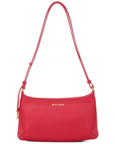 Palm Angels Giorgina Leather Shoulder Bag - Red