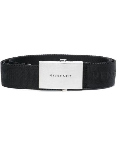 Givenchy Cinturón con hebilla y logo estampado - Negro