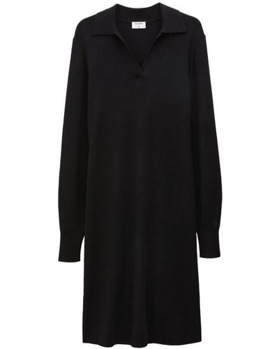 Filippa K Vestido estilo polo con logo bordado - Negro