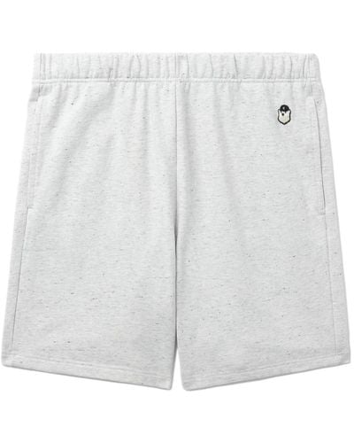 Chocoolate Logo-embroidered Cotton Shorts - White