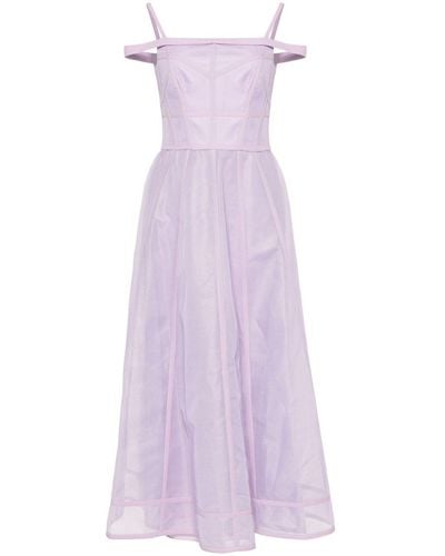 Gemy Maalouf Princess-cut Midi Dress - Purple