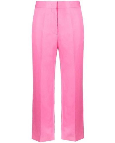 MSGM Cropped Tailored Pants - Pink
