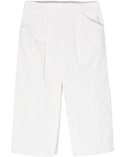 ODEEH Textured A-line Skirt - White