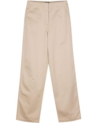 Emporio Armani Straight-leg Trousers - Natural