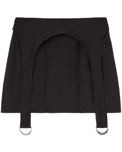 Ambush Minifalda con diseño corsé - Negro