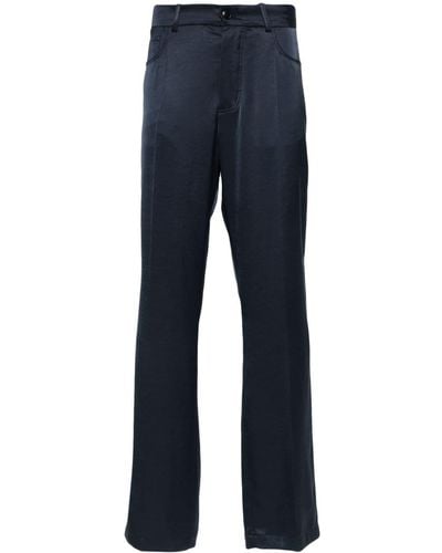 Nanushka Pantalon ample à plis marqués - Bleu
