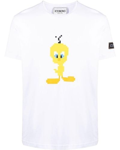 Iceberg T-shirt Met Grafische Print - Wit
