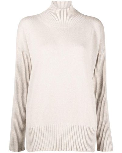 Lorena Antoniazzi Ribbed-knit Cashmere Sweater - Natural