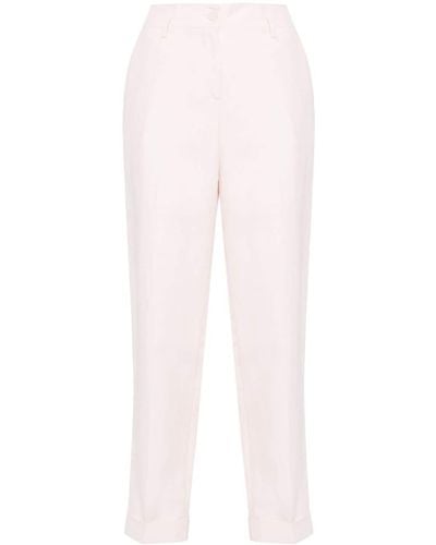 P.A.R.O.S.H. Pressed-crease Tapered Trousers - Pink