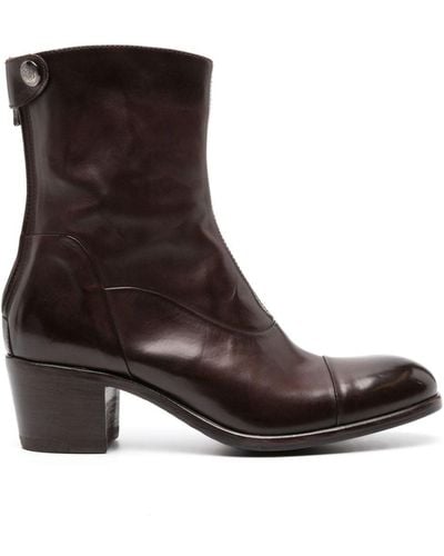 Alberto Fasciani Oxana 70mm Leather Ankle Boots - Brown