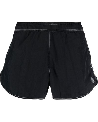 Isabel Marant Logo-patch Swim Shorts - Black