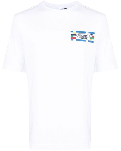 Missoni T-shirt à logo imprimé - Blanc