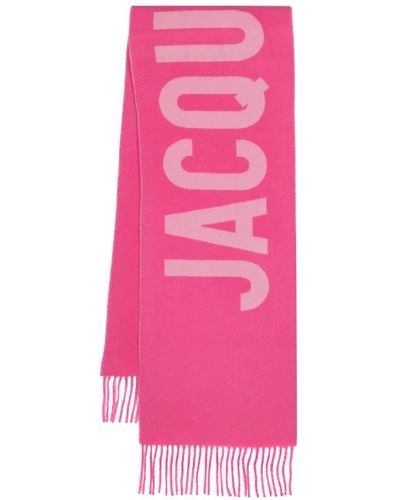 Jacquemus L'Echarpe Schal aus Schurwolle - Pink