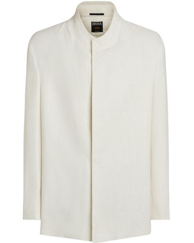 Zegna Oasi Linen Jacket - White