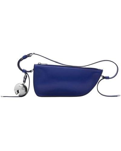 Burberry Sling Shield Bell-charm Shoulder Bag - Blue