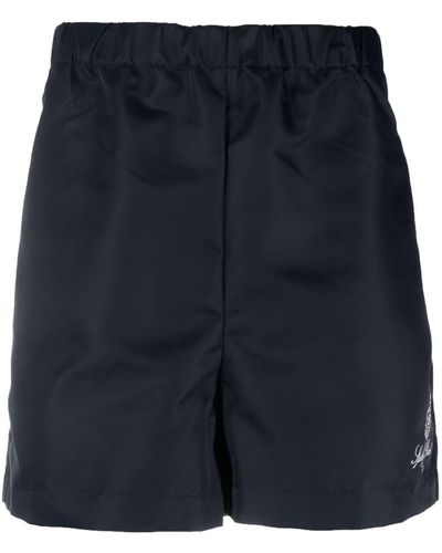 Sporty & Rich Logo-print Swim Shorts - Blue