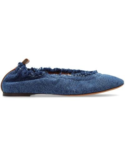 Lanvin Denim Ballerina Shoes - Blue