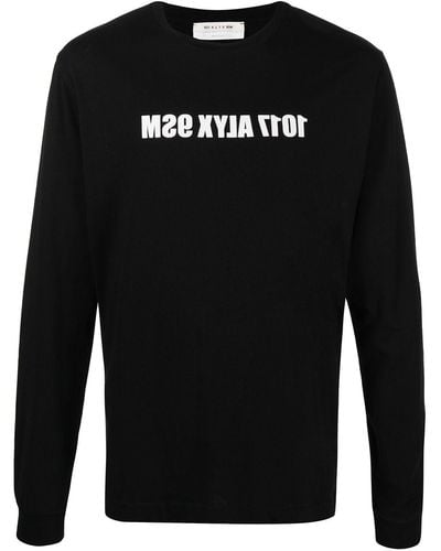 1017 ALYX 9SM T-Shirt mit umgedrehtem Logo-Print - Schwarz
