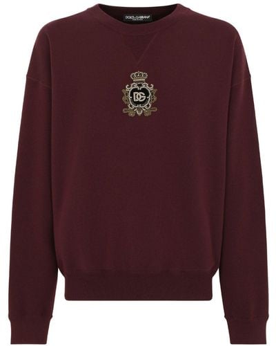 Dolce & Gabbana Sweatshirt mit Logo-Verzierung - Lila