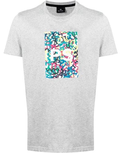 PS by Paul Smith T-shirt à imprimé graphique - Gris