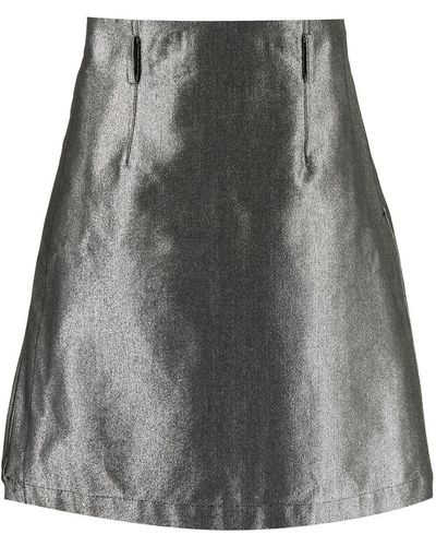 Comme des Garçons Metallic Belted Denim Skirt