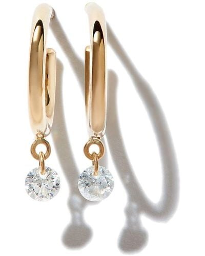 PERSÉE 18kt Yellow Gold Diamond Hoop Earrings - Metallic