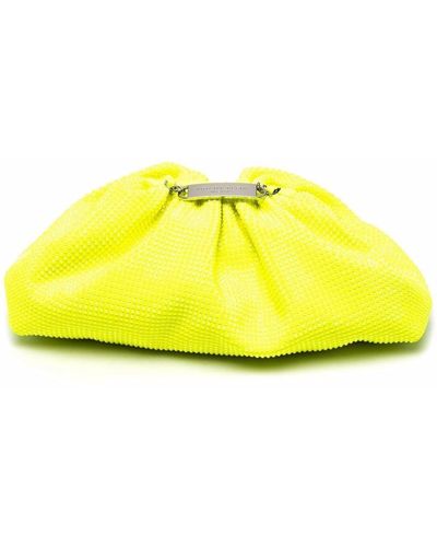 Philipp Plein Mini Pillow Embellished Clutch Bag - Yellow