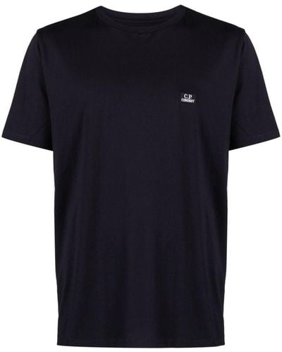 C.P. Company T-shirt en coton à patch logo - Noir