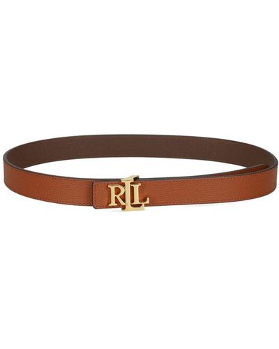 Lauren by Ralph Lauren Logo-buckle Leather Belt - Brown