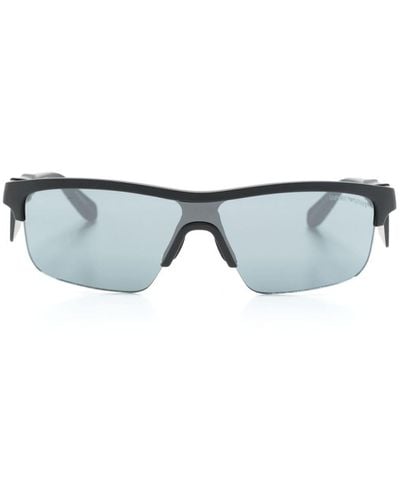 Emporio Armani Shield-frame Sunglasses - Blue