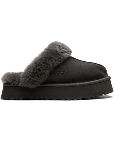 UGG Disquette Slippers Met Plateauzool - Zwart