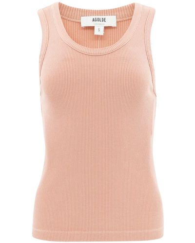 Agolde Top Poppy sin mangas - Rosa