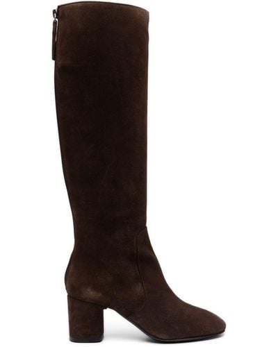 BY FAR Bottes Miller 70 mm en daim - Noir