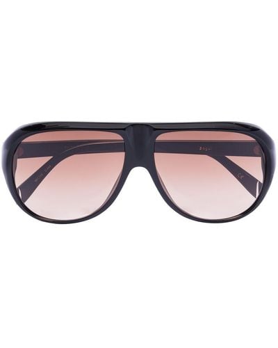 Kaleos Eyehunters Tinted Pilot-frame Sunglasses - Black