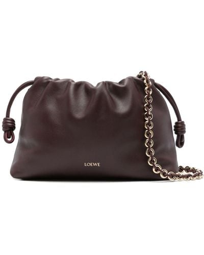 Loewe Flamenco Leather Shoulder Bag - Brown
