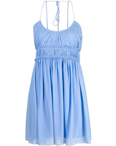 Patrizia Pepe Chiffon Mini Dress - Blue