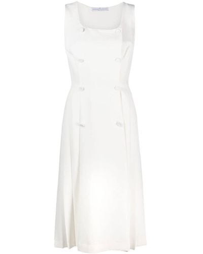 Ermanno Scervino Kleid mit Knöpfen - Weiß