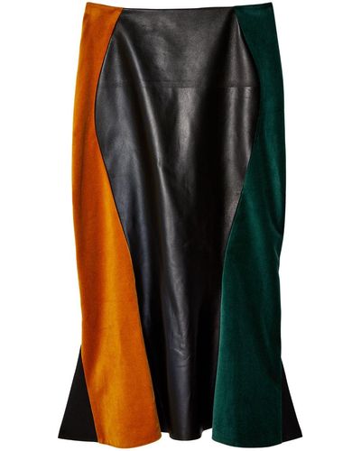 Marni X Erykah Badu Colour-block Midi Skirt - Black